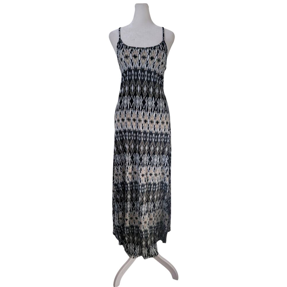 Lascana Black and Cream Crossed Strap Maxi Dress Size 6 - Picture 3 of 7